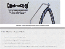 Tablet Screenshot of carefreesleep.com